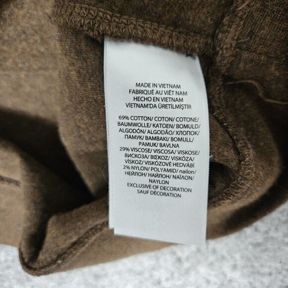 Polo Ralph Lauren Sweatshirt Mens Large Heather Brown 1/4 Zip Preppy Soft - Picture 5 of 11